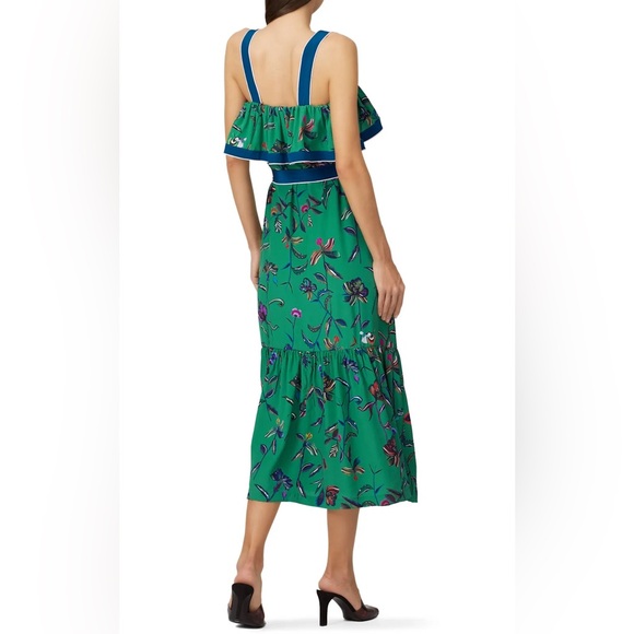 DEREK LAM 10 CROSBY - Floral Silk Ruffle Cami Dress - Picture 2 of 9